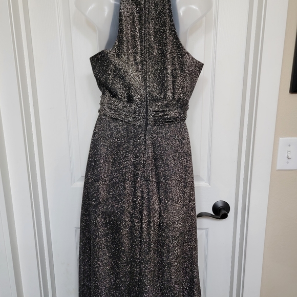 VINTAGE SILVER EVENING DRESS - Picture 5 of 10